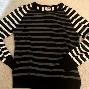 LaBel THREAD colorblock STRIPE CASHMERE SWEATER NWT  COLORBLOCK   LARGE